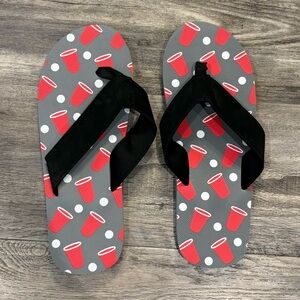 Beer Pong Men’s Flip Flops size 13